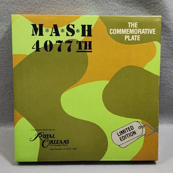 Vintage Royal Orleans Mash 4077th Commemorative Plate Limited Edition with Box - Picture 8 of 9